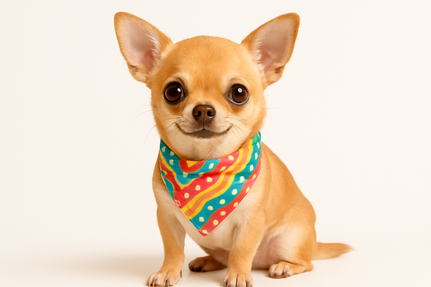 an image of a chiwawa wearing a bandana
